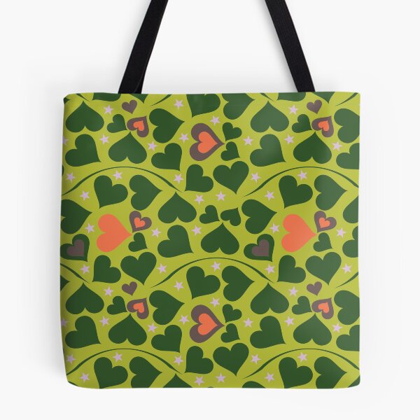 Aperçu de l'œuvre Cœurs d'amour en rose et vert créée et vendue par AGNATA Design.