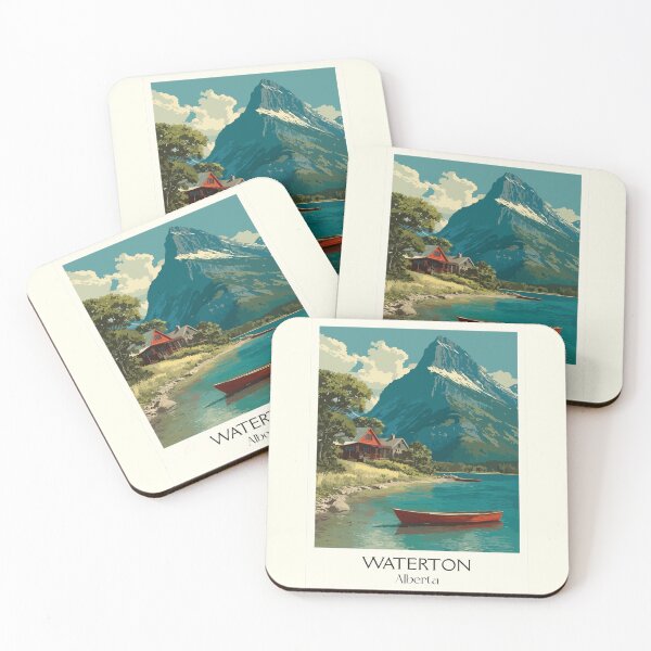 Item preview, Waterton Alberta Townsite | Grand Lakeside Hotel Print designed and sold by TuncGK.