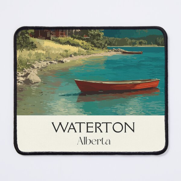 Item preview, Waterton Alberta Townsite | Grand Lakeside Hotel Print designed and sold by TuncGK.
