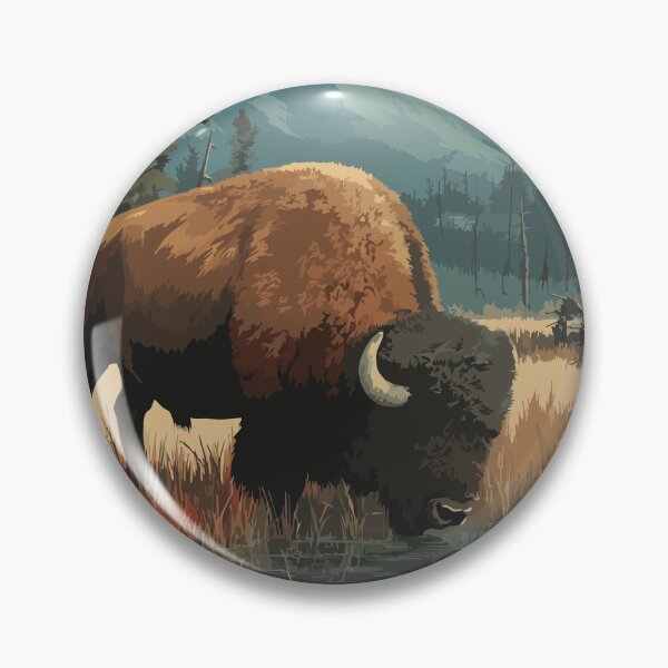 Item preview, Wood Buffalo Park Alberta | Wild Bison Nature Wall Art designed and sold by TuncGK.