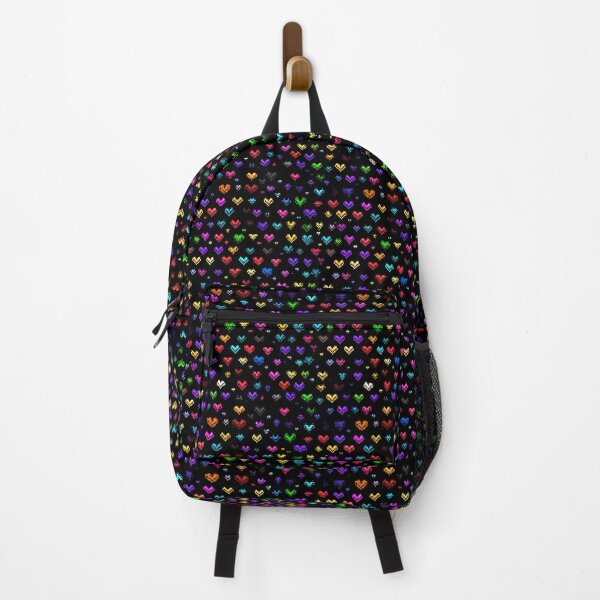 Item preview, Neon pixel hearts – Seamless 8-bit pattern in fluorescent colors designed and sold by Digital Dreamtales.