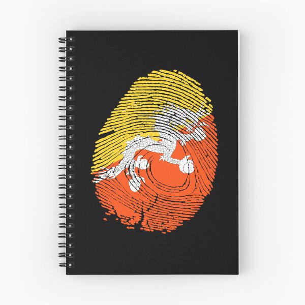 Item preview, Bhutan Flag Fingerprint designed and sold by Azeecreate009.