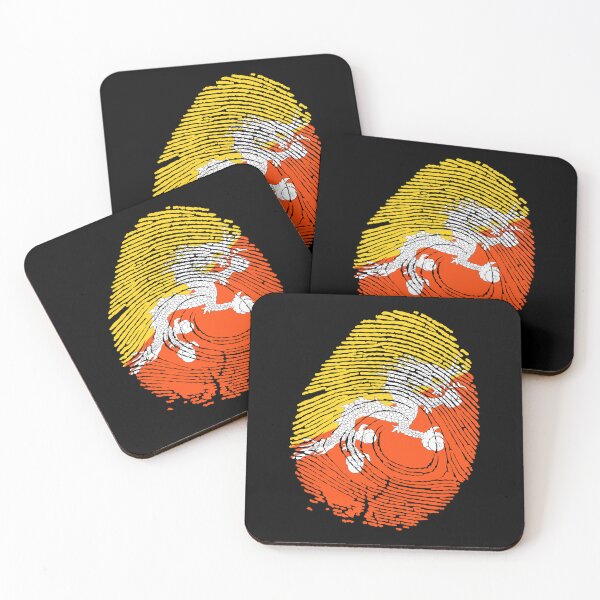 Item preview, Bhutan Flag Fingerprint designed and sold by Azeecreate009.