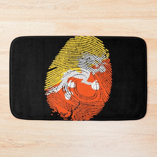 Item preview, Bhutan Flag Fingerprint designed and sold by Azeecreate009.