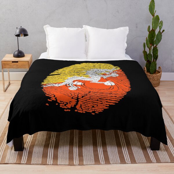 Item preview, Bhutan Flag Fingerprint designed and sold by Azeecreate009.