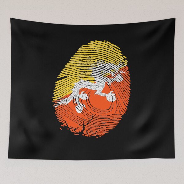 Item preview, Bhutan Flag Fingerprint designed and sold by Azeecreate009.