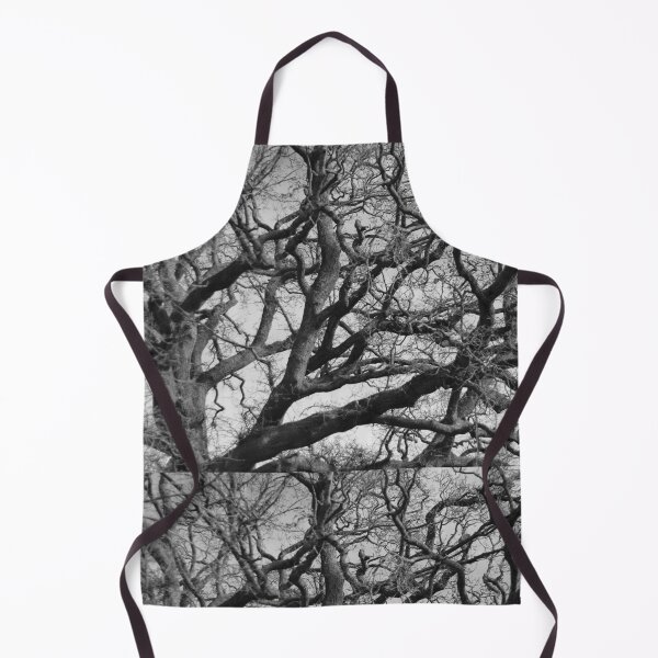 Item preview, Gnarled Oak Silhouette in Black and White designed and sold by pinkal.