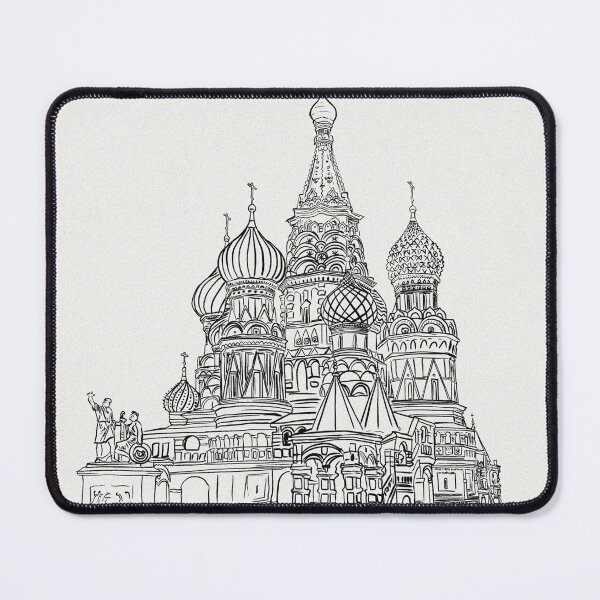 Item preview, Hand drawn image of the Kremlin in Russia Moscow designed and sold by Vintage Designs +.