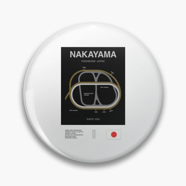 Item preview, Minimalist Nakayama Horse Racing Course Line Print designed and sold by The Circuit Collection.