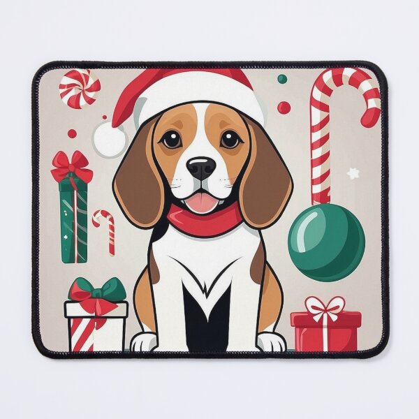 Item preview, Santa Beagle Illustration designed and sold by NeatThingLover.