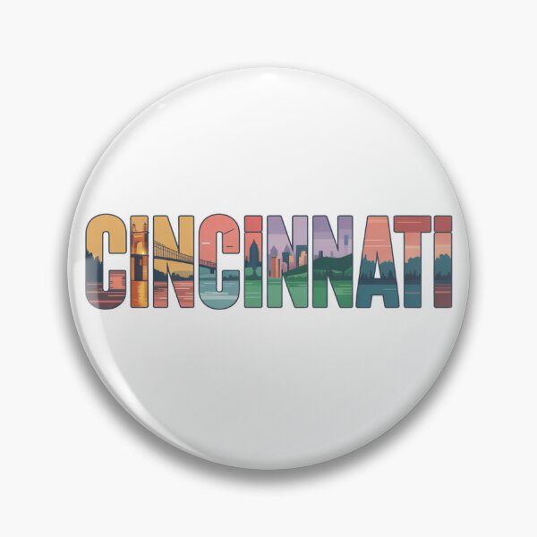 Item preview, Cincinnati Ohio Skyline Letters | Retro City Typography Design designed and sold by CircinusStore.