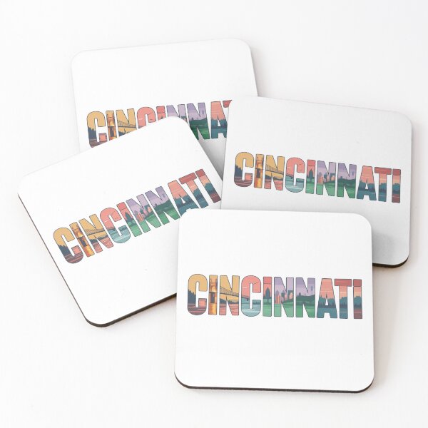 Item preview, Cincinnati Ohio Skyline Letters | Retro City Typography Design designed and sold by CircinusStore.
