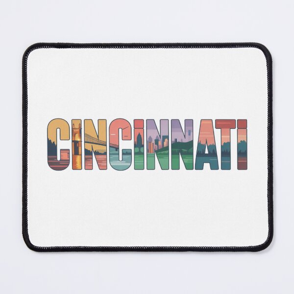 Item preview, Cincinnati Ohio Skyline Letters | Retro City Typography Design designed and sold by CircinusStore.