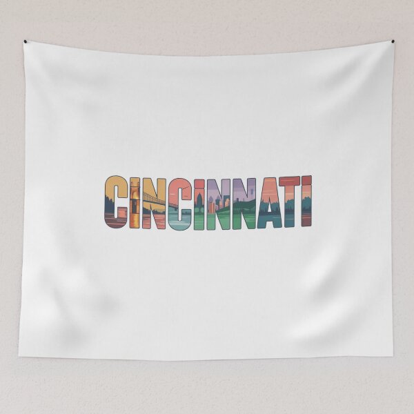 Item preview, Cincinnati Ohio Skyline Letters | Retro City Typography Design designed and sold by CircinusStore.
