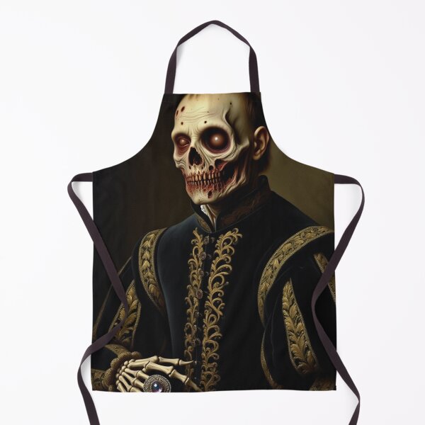 Item preview, His undead Eminence grand Duke skullveins Zombie Horror Tudor era portrait art designed and sold by Vintage Designs +.