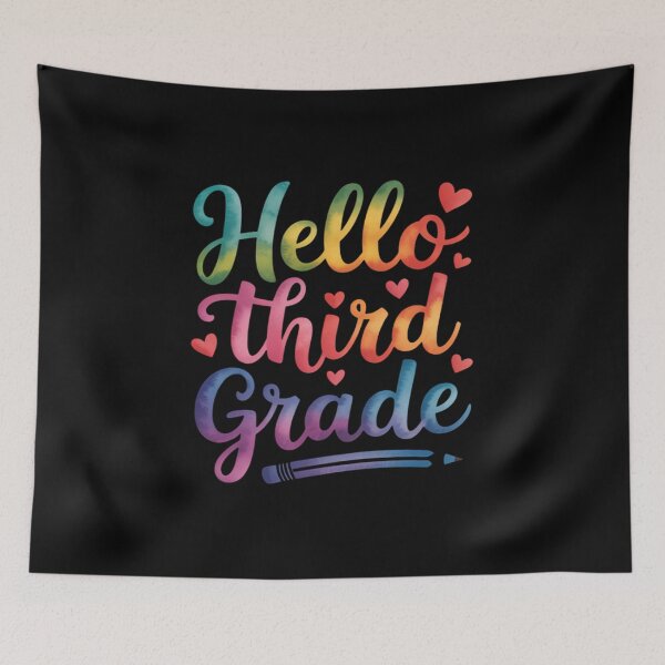 Item preview, Hello Third Grade Kids First Days of School designed and sold by PeteHomenick.