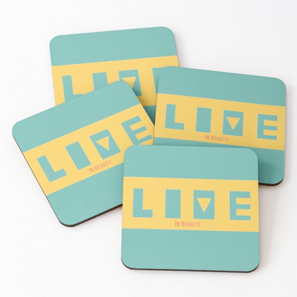 Item preview, Live in Beauty – Cute Yellow Typography Positive Quote designed and sold by BEAUTY EAST.