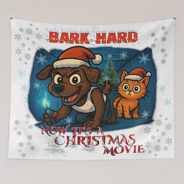 Item preview, Bark Hard – Now It’s a Christmas Movie designed and sold by Mars.Pen.Studio.