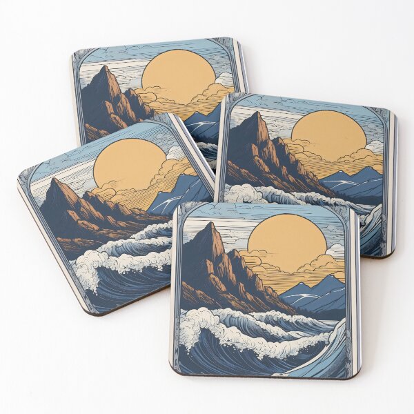 Item preview, Waves rising beneath the golden morning sun. designed and sold by MissYouONLY.