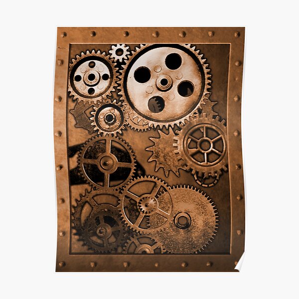 Steampunk Gears Poster