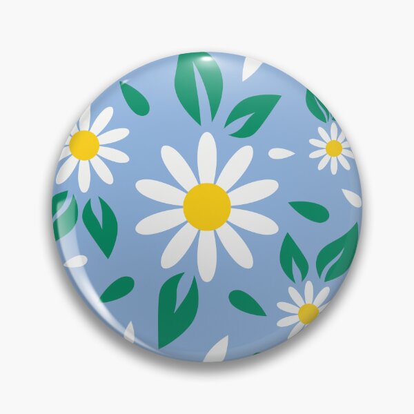 Item preview, Lindo estampado de margaritas sobre fondo azul pastel designed and sold by SmallDart Creations.
