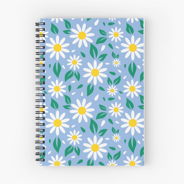 Item preview, Lindo estampado de margaritas sobre fondo azul pastel designed and sold by SmallDart Creations.