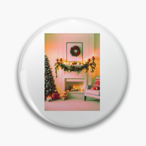 Item preview, Fireside Glow – Christmas Fireplace Artwork by GrizzlyCollective | Cozy Winter Scene Holiday Design designed and sold by GrizzlyCollective.