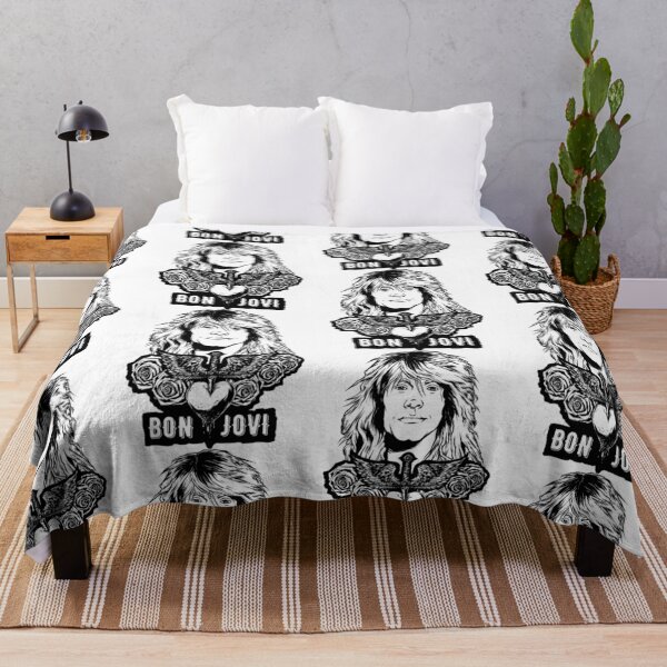 Item preview, Jon Bon Jovi Portrait with Heart and Roses Logo designed and sold by vintageremembew.