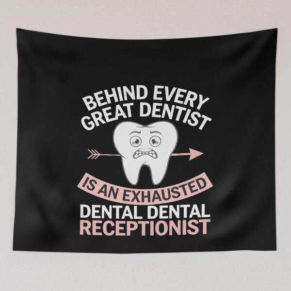 Item preview, Exhausted Dental Receptionist Dentist Front Office designed and sold by MonsterBuddiess.