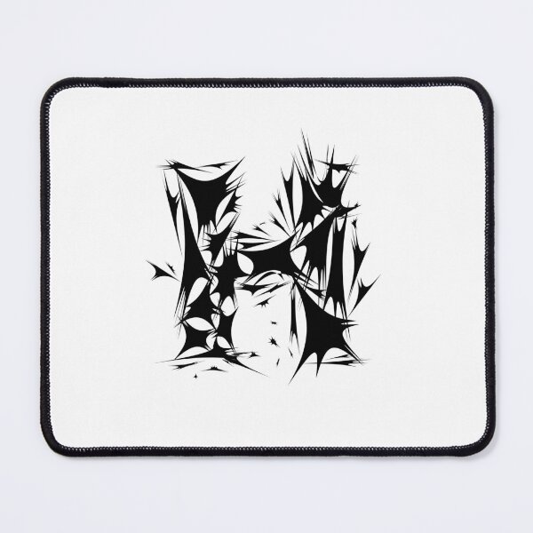 Item preview, Letter H Spiky Abstract Geometric Art designed and sold by uncoXab.