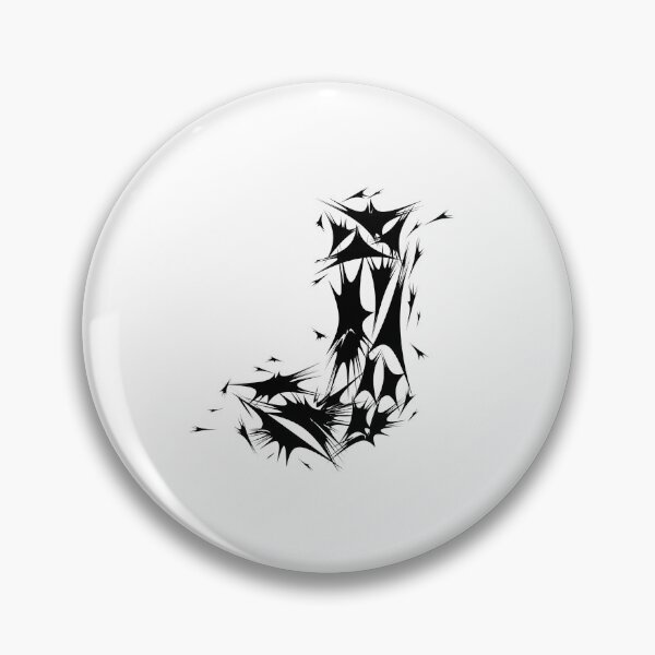 Item preview, Letter J Spiky Abstract Geometric Art designed and sold by uncoXab.