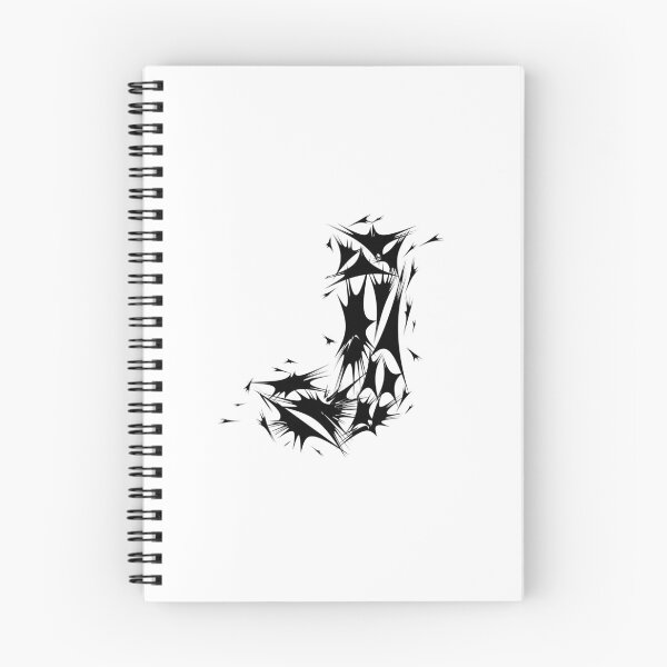 Item preview, Letter J Spiky Abstract Geometric Art designed and sold by uncoXab.