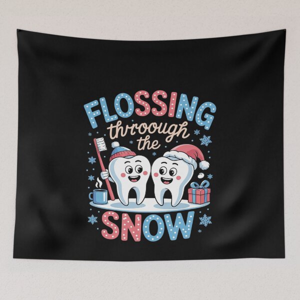 Item preview, Flossing Through The Snow Winter Dentist designed and sold by MonsterBuddiess.