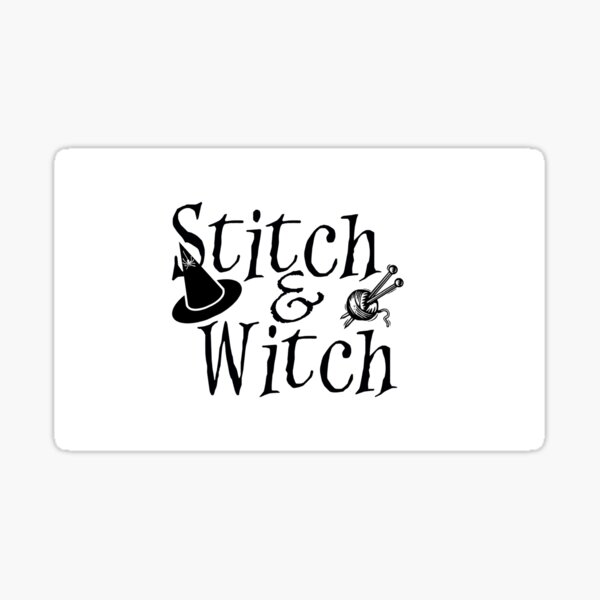 "Stitch and Witch" Sticker for Sale by kraysaulis Redbubble