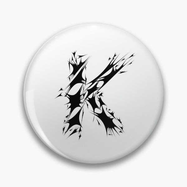 Item preview, Letter K Spiky Abstract Geometric Art designed and sold by uncoXab.
