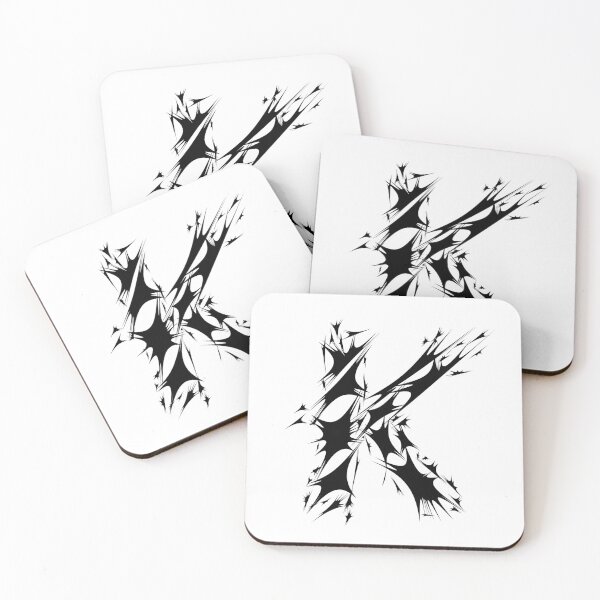 Item preview, Letter K Spiky Abstract Geometric Art designed and sold by uncoXab.