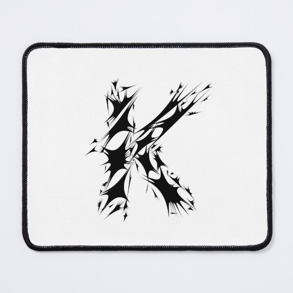Item preview, Letter K Spiky Abstract Geometric Art designed and sold by uncoXab.