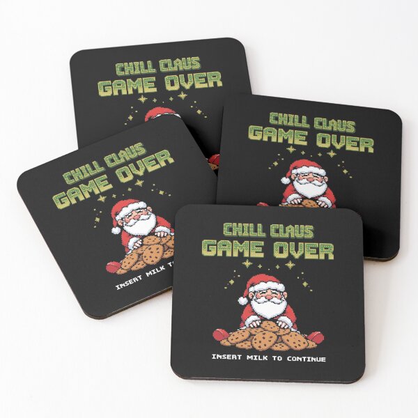Item preview, Chill Claus Game Over – Funny Retro Santa Pixel Art Christmas Design designed and sold by PLUSHIWORLDtm.
