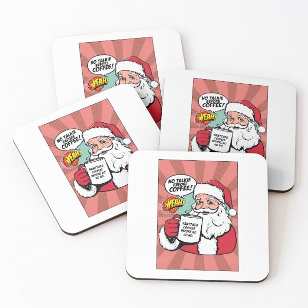 Item preview,  humour christmas xmas ver 1c Santa with cofee mug |Santa Needs Coffee – Funny Christmas Pop Art Design designed and sold by mndesignworx.