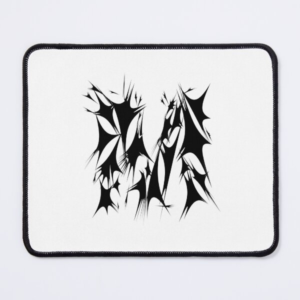 Item preview, Letter M Spiky Abstract Geometric Art designed and sold by uncoXab.