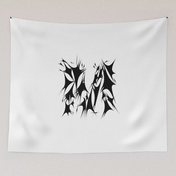 Item preview, Letter M Spiky Abstract Geometric Art designed and sold by uncoXab.