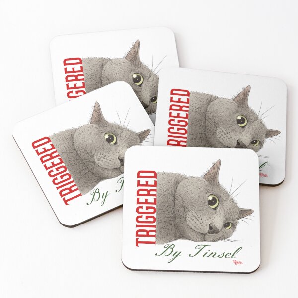 Item preview, Funny Christmas Cat Shirt - One ornament away from a full breakdown. designed and sold by BanditCC.