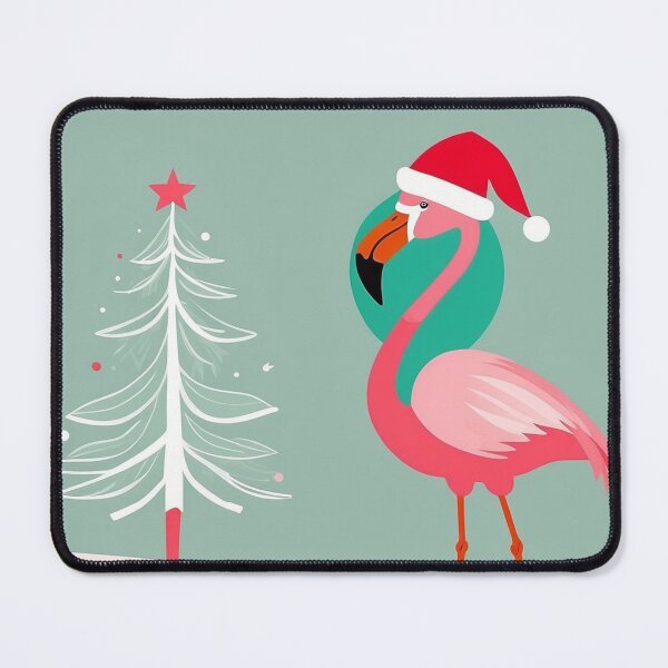Item preview, Minimal Flamingo in Santa Outfit designed and sold by NeatThingLover.