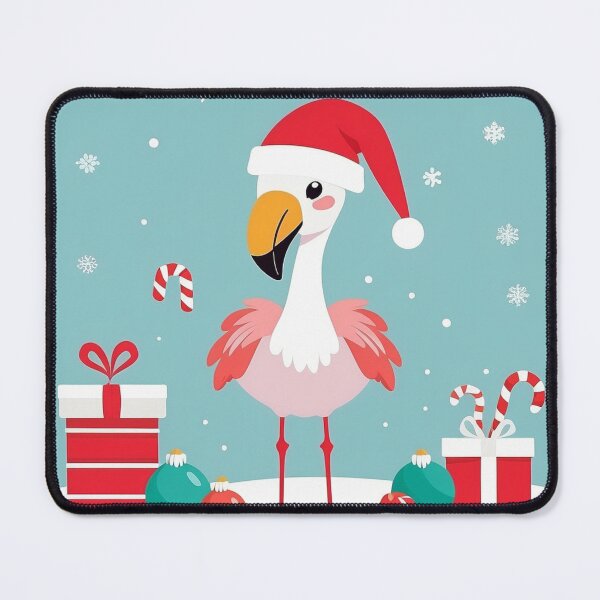 Item preview, Tiny Santa Flamingo designed and sold by NeatThingLover.