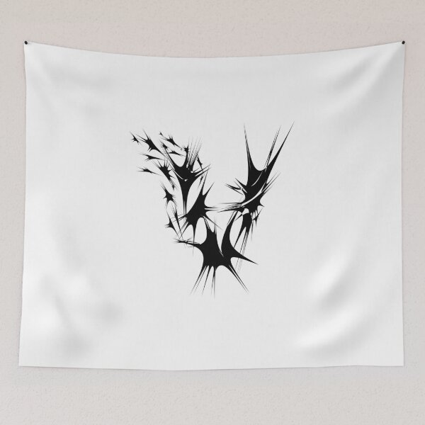 Item preview, Letter V Spiky Abstract Geometric Art designed and sold by uncoXab.