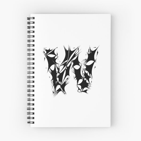 Item preview, Letter W Spiky Abstract Geometric Art designed and sold by uncoXab.