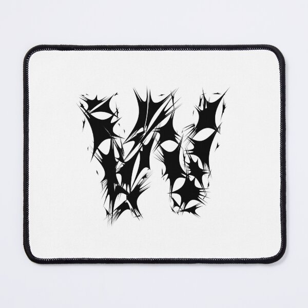 Item preview, Letter W Spiky Abstract Geometric Art designed and sold by uncoXab.