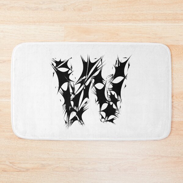 Item preview, Letter W Spiky Abstract Geometric Art designed and sold by uncoXab.