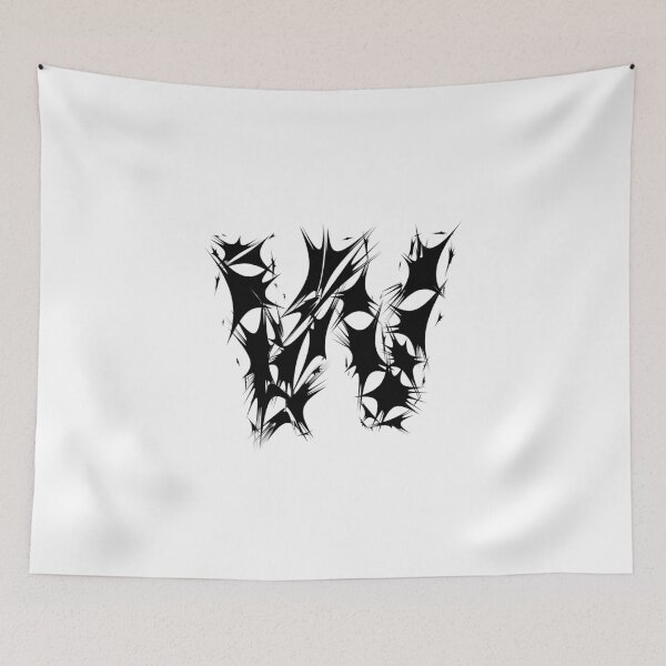 Item preview, Letter W Spiky Abstract Geometric Art designed and sold by uncoXab.