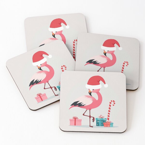 Item preview, Santa Flamingo Illustration designed and sold by NeatThingLover.